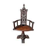 Neo-gothic oak armchair