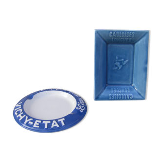 Two advertising ashtrays