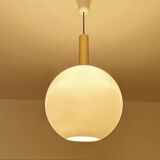 Vintage glass pendant light, 50s