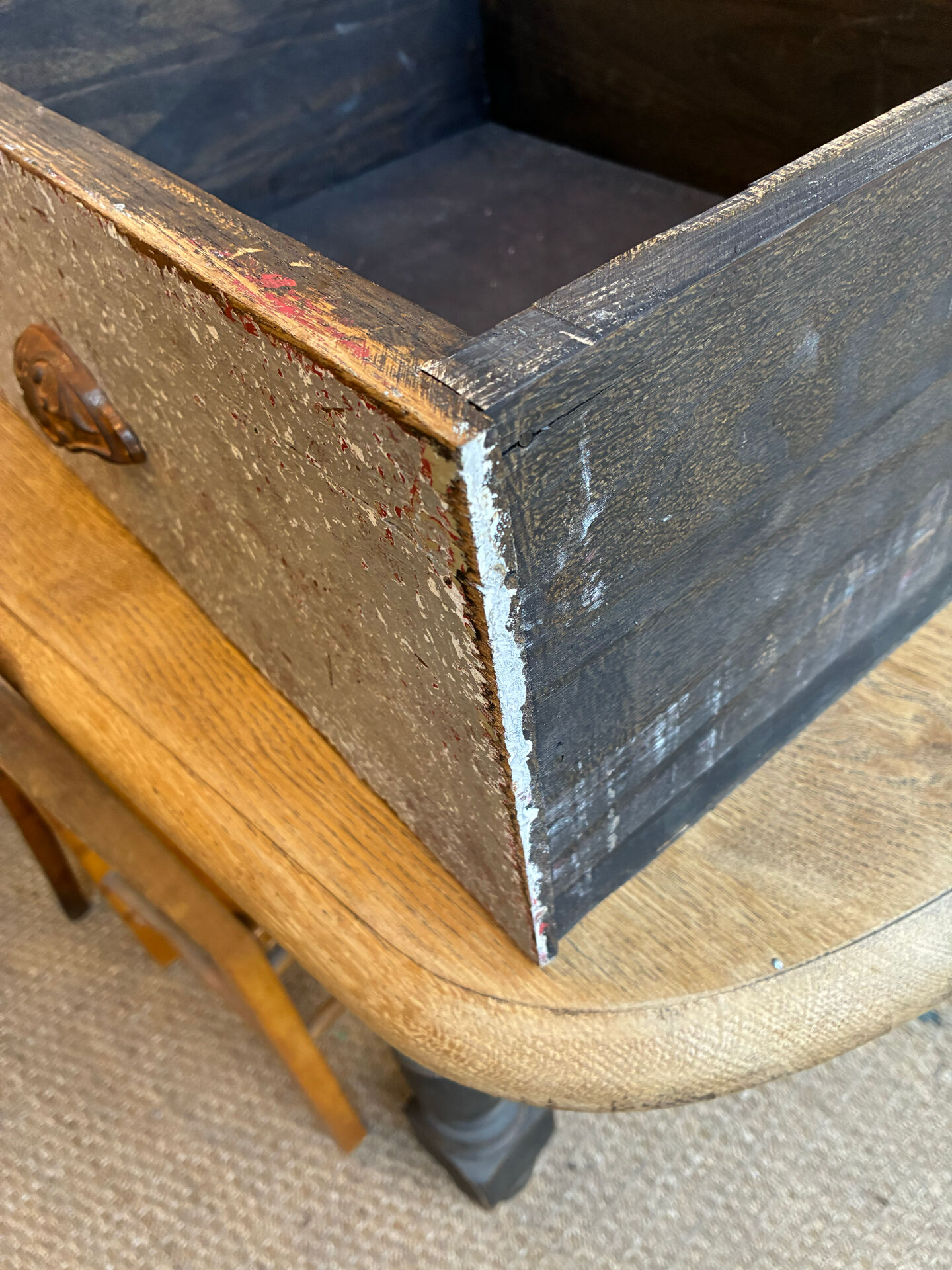 Antique piece of furniture with 12 drawers