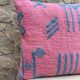 Coussin Kilim en laine berbère fait main : Coussin de sol marocain