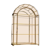 Showcase to be installed in golden brass 1950s
