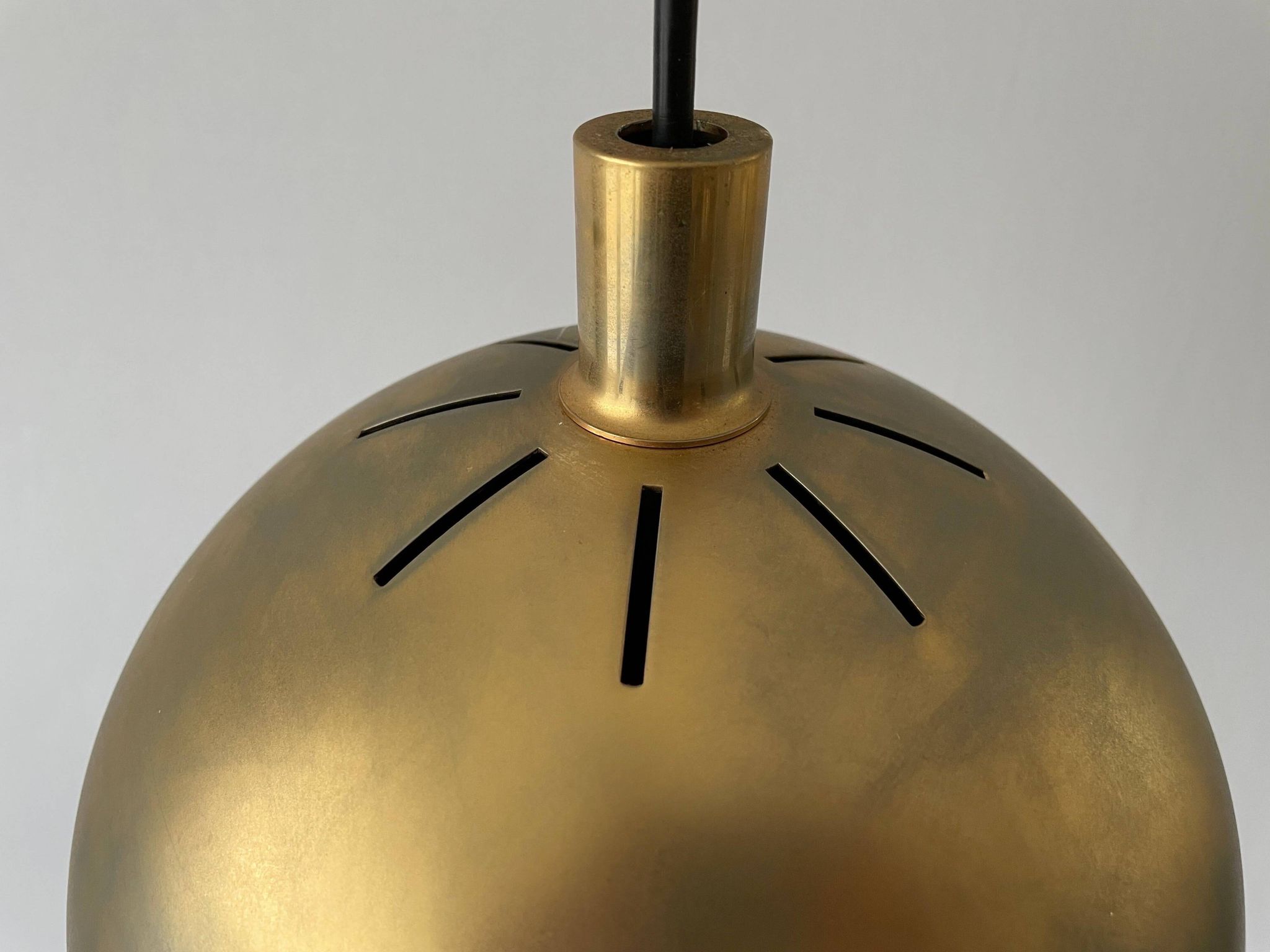 Suspended lamp in gold metal A Space by Staff Leuchten, 1970s, Germany