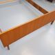 Vintage Scandinavian style double bed in teak from the 60s with integrated bedside lights