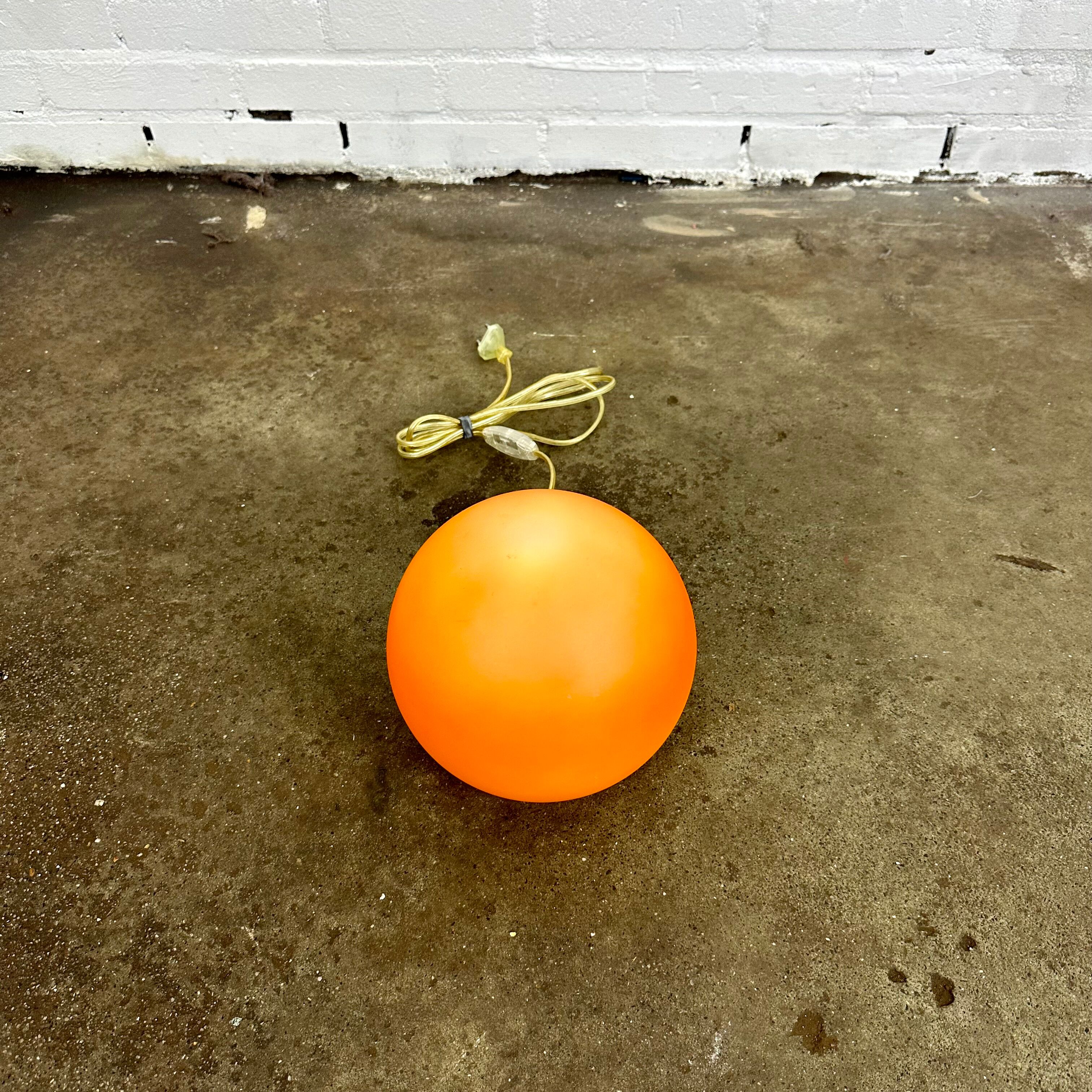 Space age orange ball lamp mini