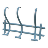 Thonet-style wall coat rack made of painted bent wood.