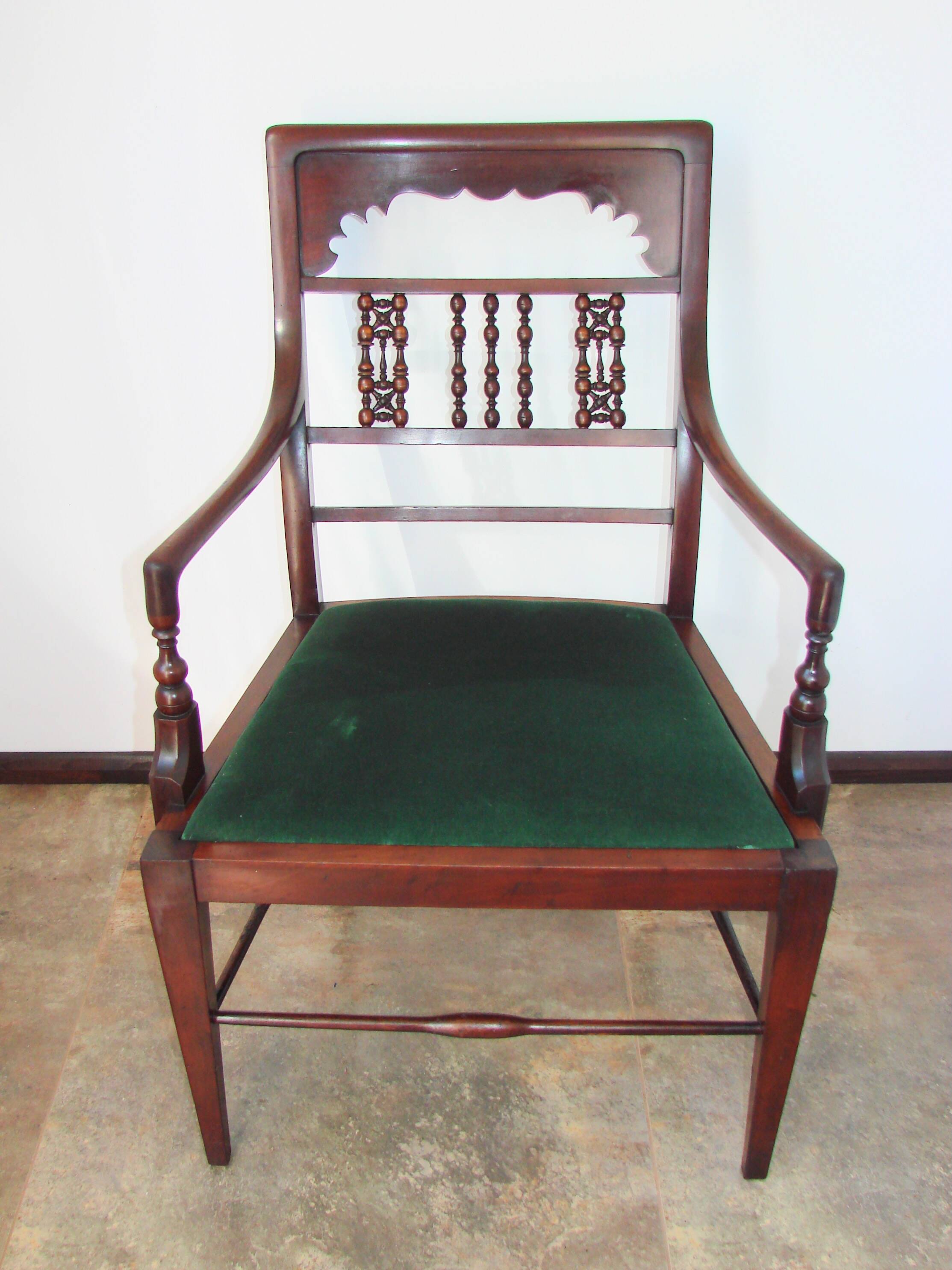 A mahogany armchair from the turn of the 19th and 20th centuries
