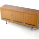 Modernist Belgian sideboard in maple, 1960s