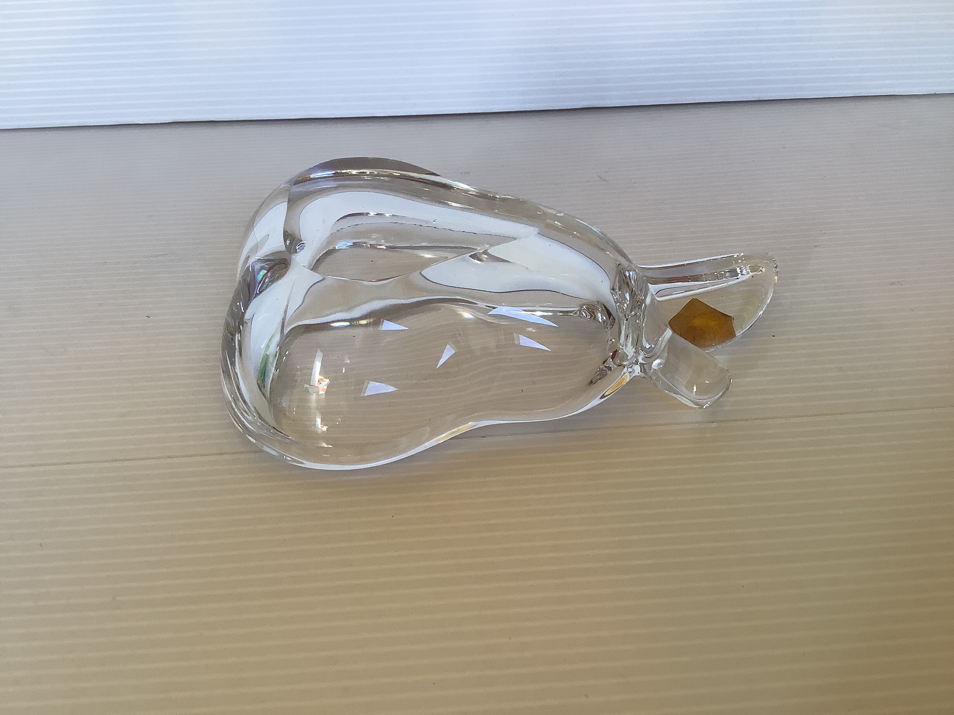 Crystal pear-shaped ashtray and pocket tray Vannes le Chatel