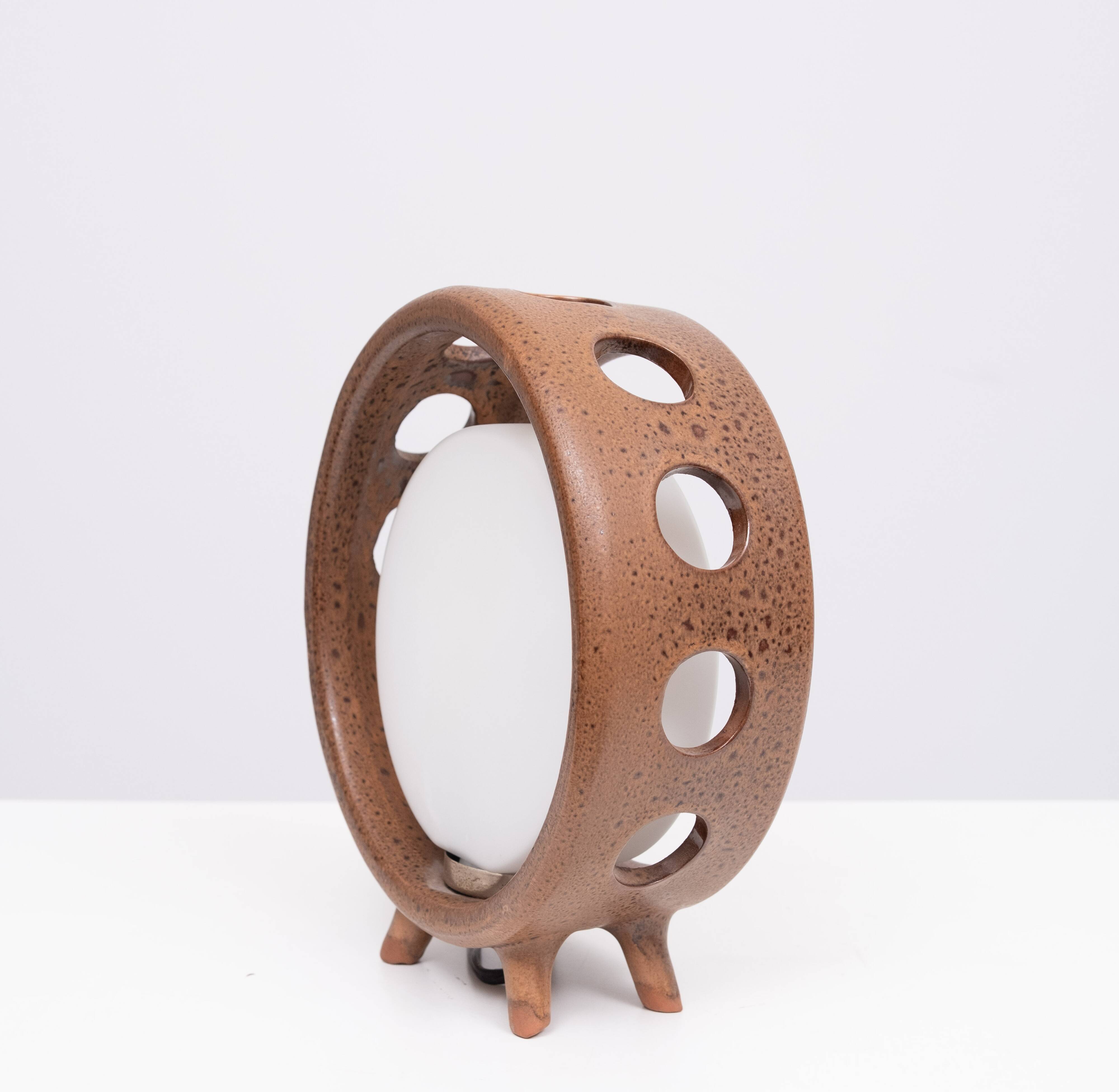 Round Ceramic Table lamp .1960s Germany