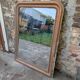 Antique Louis-Philippe trumeau gilded with beaded moulding & lovely patina