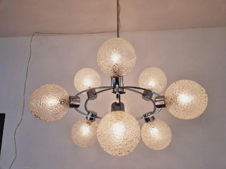 Large Midcentury Galaxy Sputnik Chandelier, Germany, 1970s