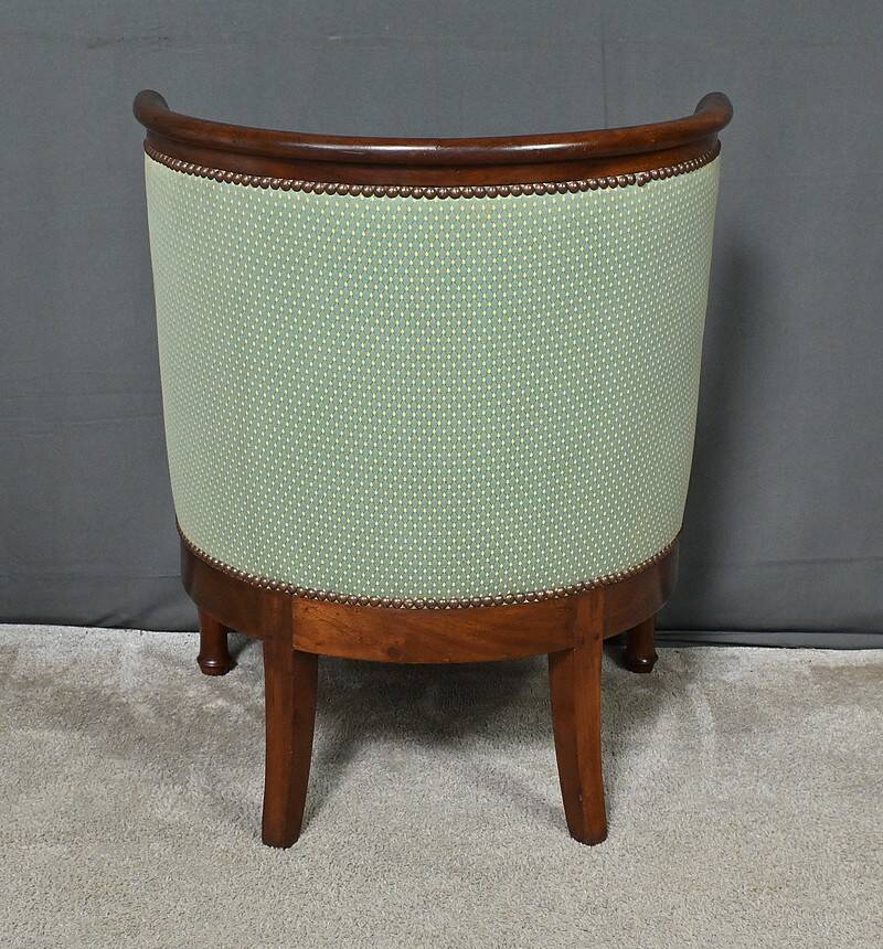 Mahogany Gondola Armchair, Empire Style – 19th Century