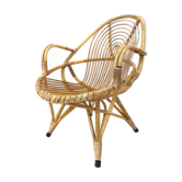 Fauteuil en rotin par Rohe Noordwolde, 1960