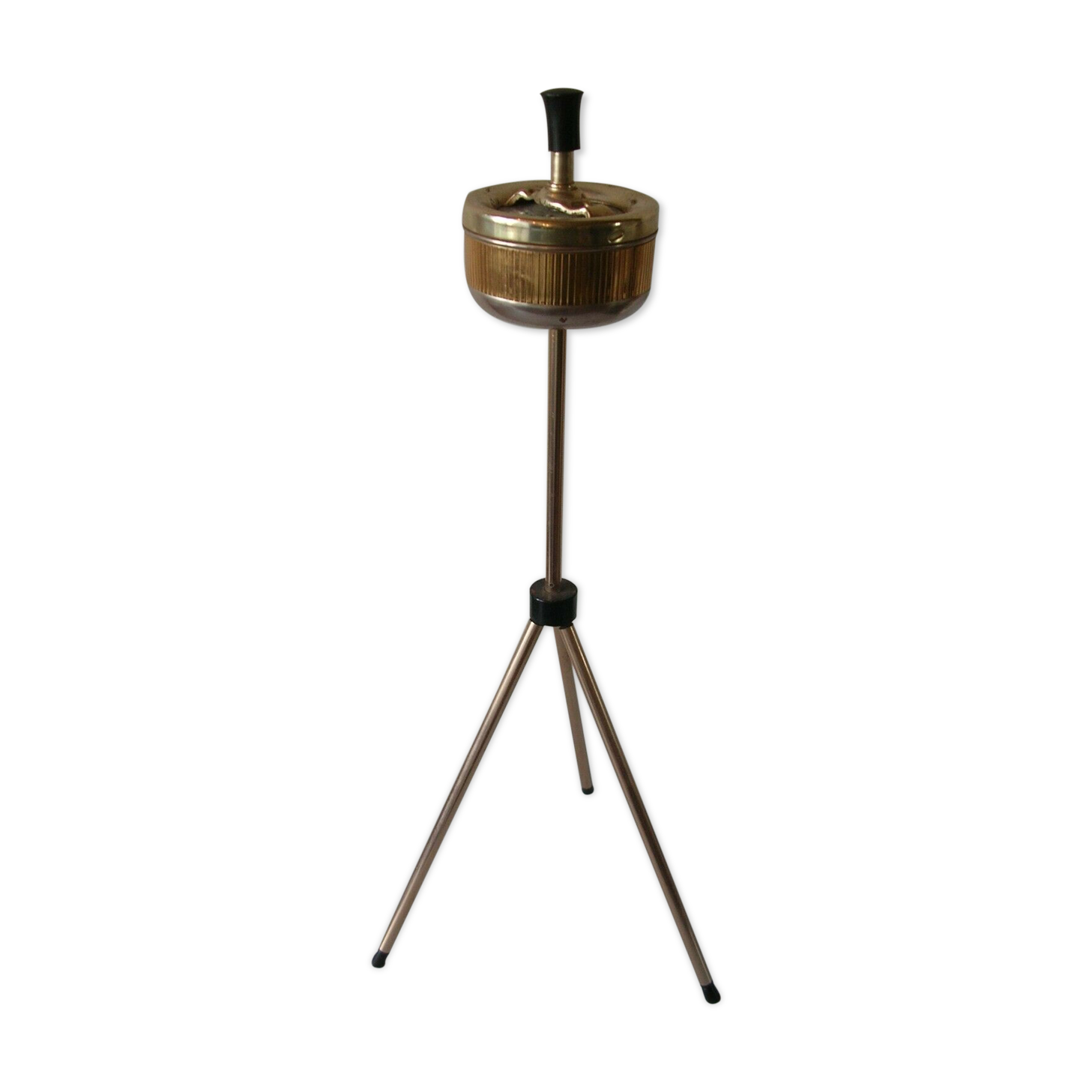 Cendrier tripodeen métal et trépied en alu des années 1970