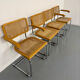 Set of 4 cane cantilever chairs and armchairs, Cesca, 1970s.