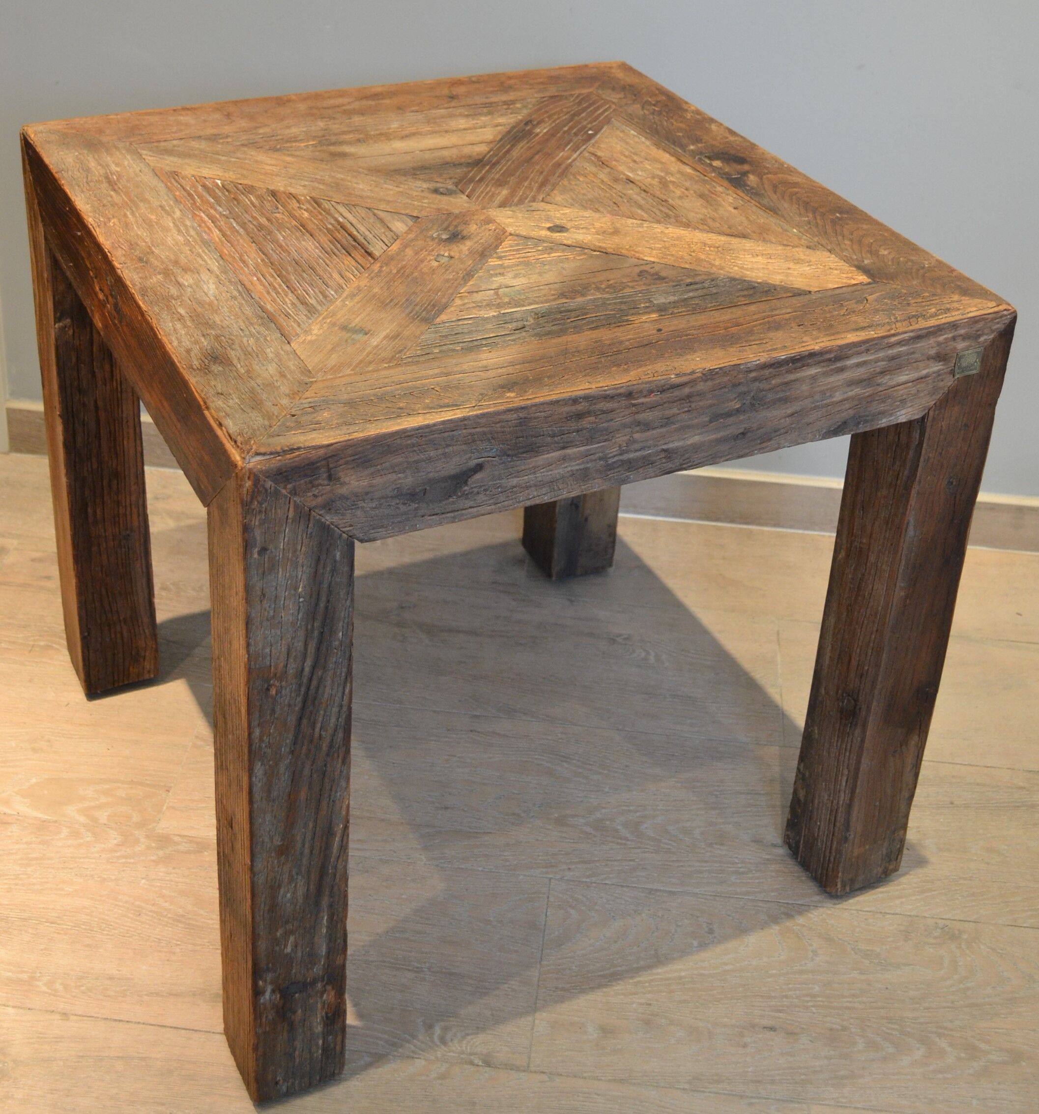 Table basse bois brut 1960
