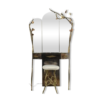 Triptych mirror dressing table by Henri Fernandez