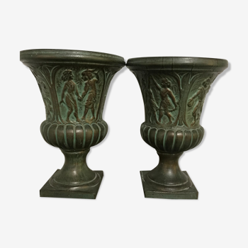 Pair of Medici vases mounted in lamp