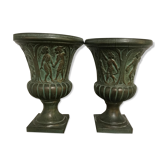 Pair of Medici vases mounted in lamp