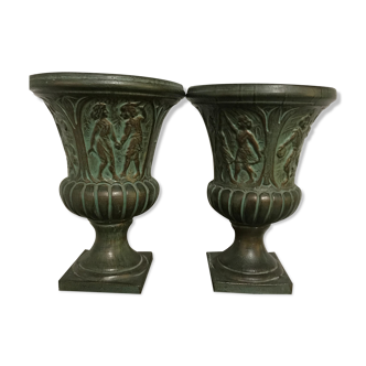 Pair of Medici vases mounted in lamp