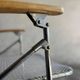Set of two vintage folding chairs with an aluminium wire frame.