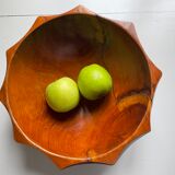 Coupe à fruits en bois biseauté