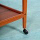 Vintage minimalist service trolley Deen design in teak, bar trolley.