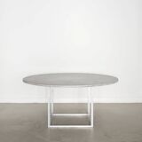 Table à manger "PK54" emblématique danoise du milieu du siècle par Poul Kjærholm, années 1960.