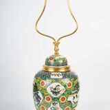 Samson Porcelain Lamp in Chinese Style, 19th Century