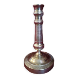 Finely chiseled bronze candle holder - End of 19th century