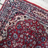 Tapis persan Kashan vintage fait main 76 cm x 179 cm, années 1960