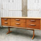 Sideboard 6 drawers in blond teak -1960/70