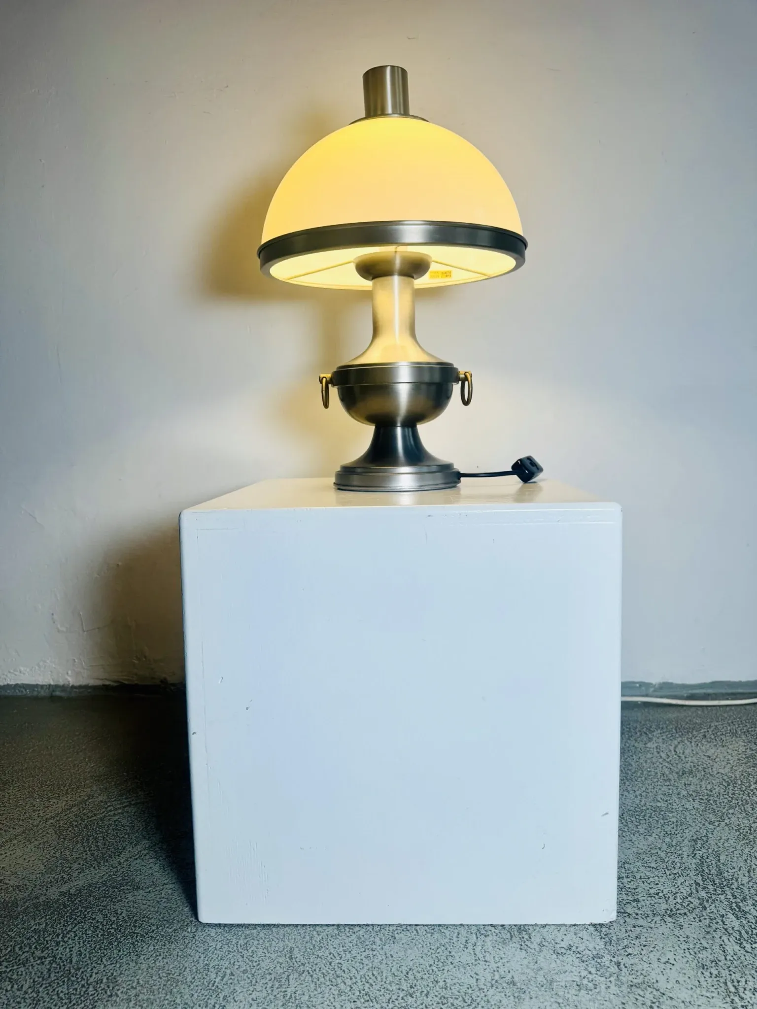 Metal Mushroom Table Lamp By Dijkstra Lampen, The Netherlands, 1960S