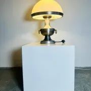 Metal Mushroom Table Lamp By Dijkstra Lampen, The Netherlands, 1960S