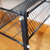 Black metal turntable table