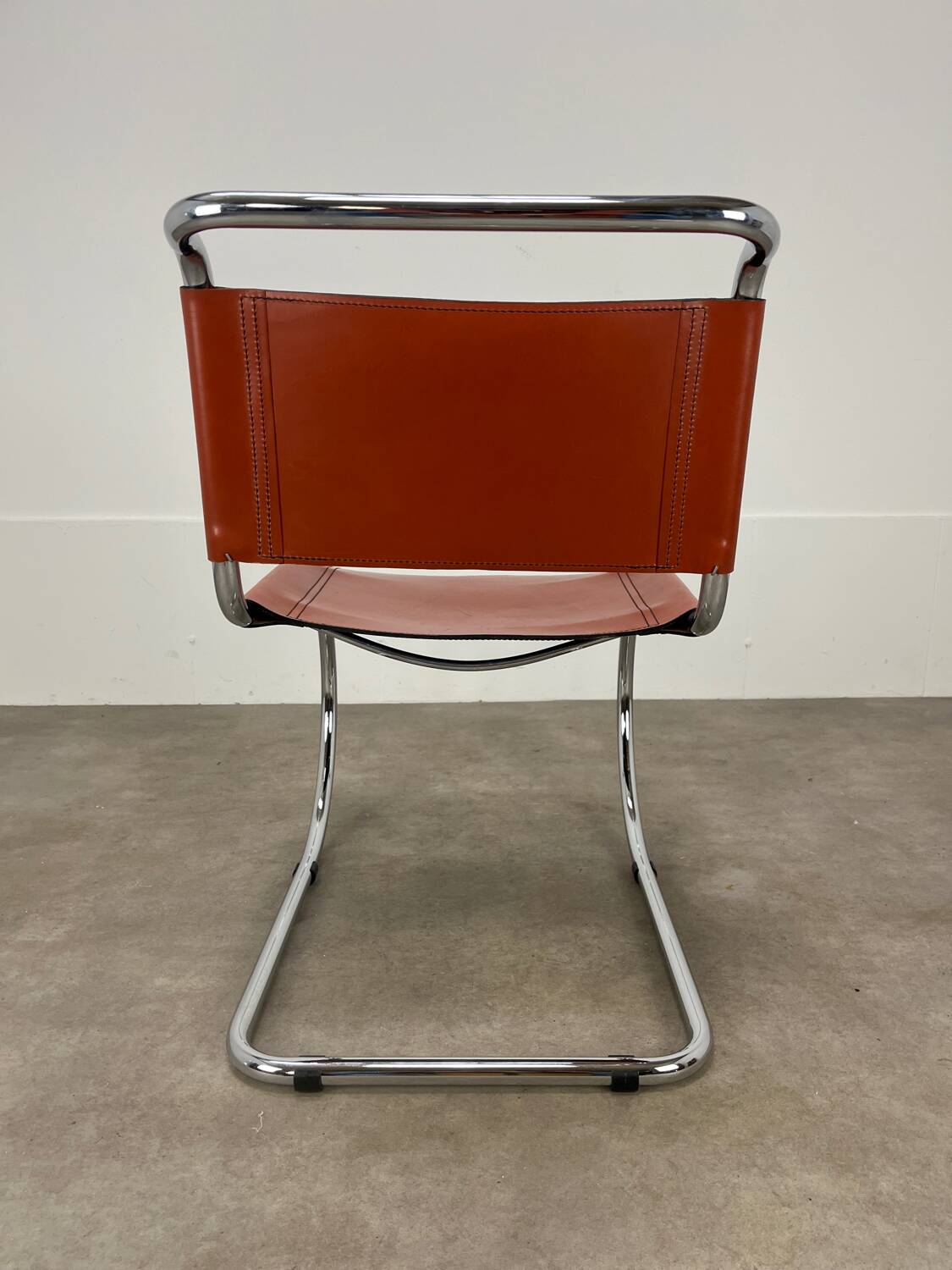 MR10 Mies Van Der Rohe chair, leather, 1980s