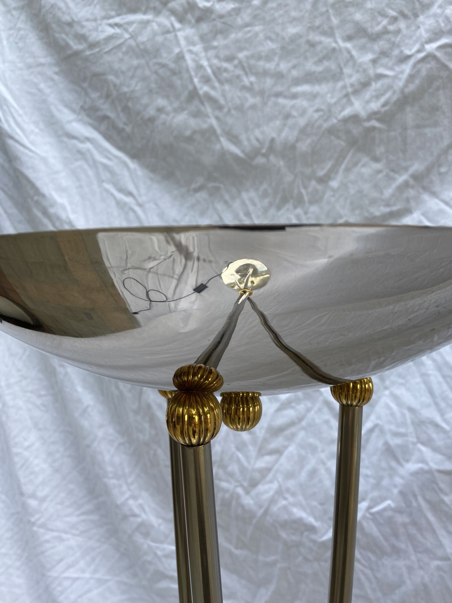 Italian stainless steel lamp - 1980