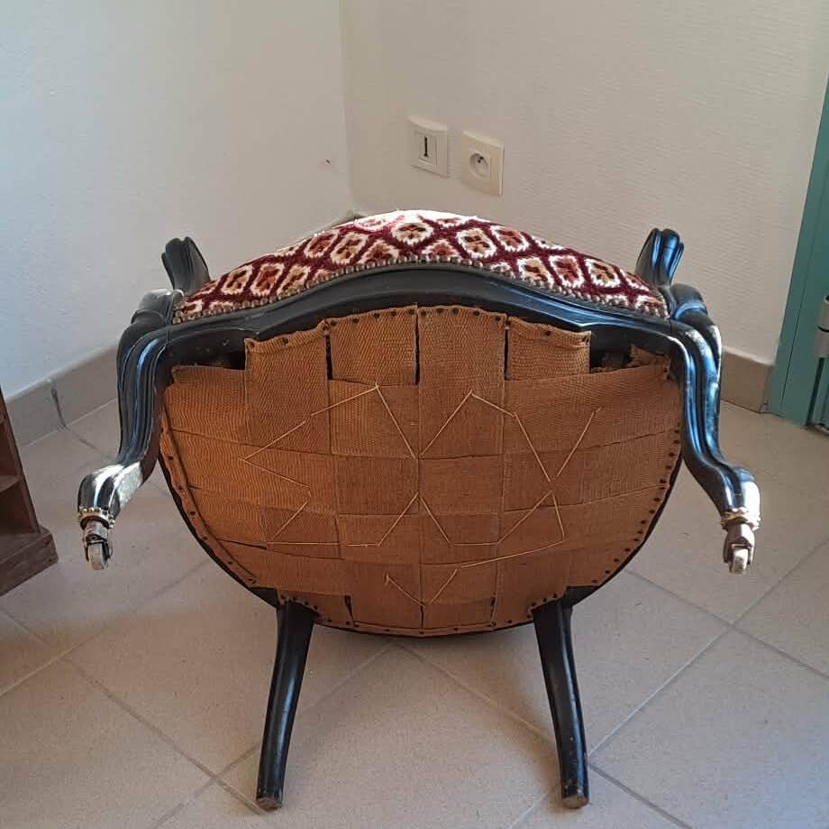 Napoleon III style bergère armchair