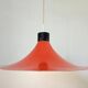 Rare Midcentury Red Pendant, Space Age, Italy, 1970s