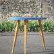 Table haricot formica et pieds compas, table bureau, table d'appoint, table vintage, 60's