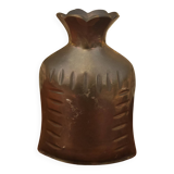 Vase sac en laiton vintage