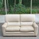 2/3-seater sofa in genuine beige leather by Roche Bobois. Very good condition, great comfort.