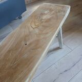 Small solid wood bench