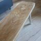 Small solid wood bench