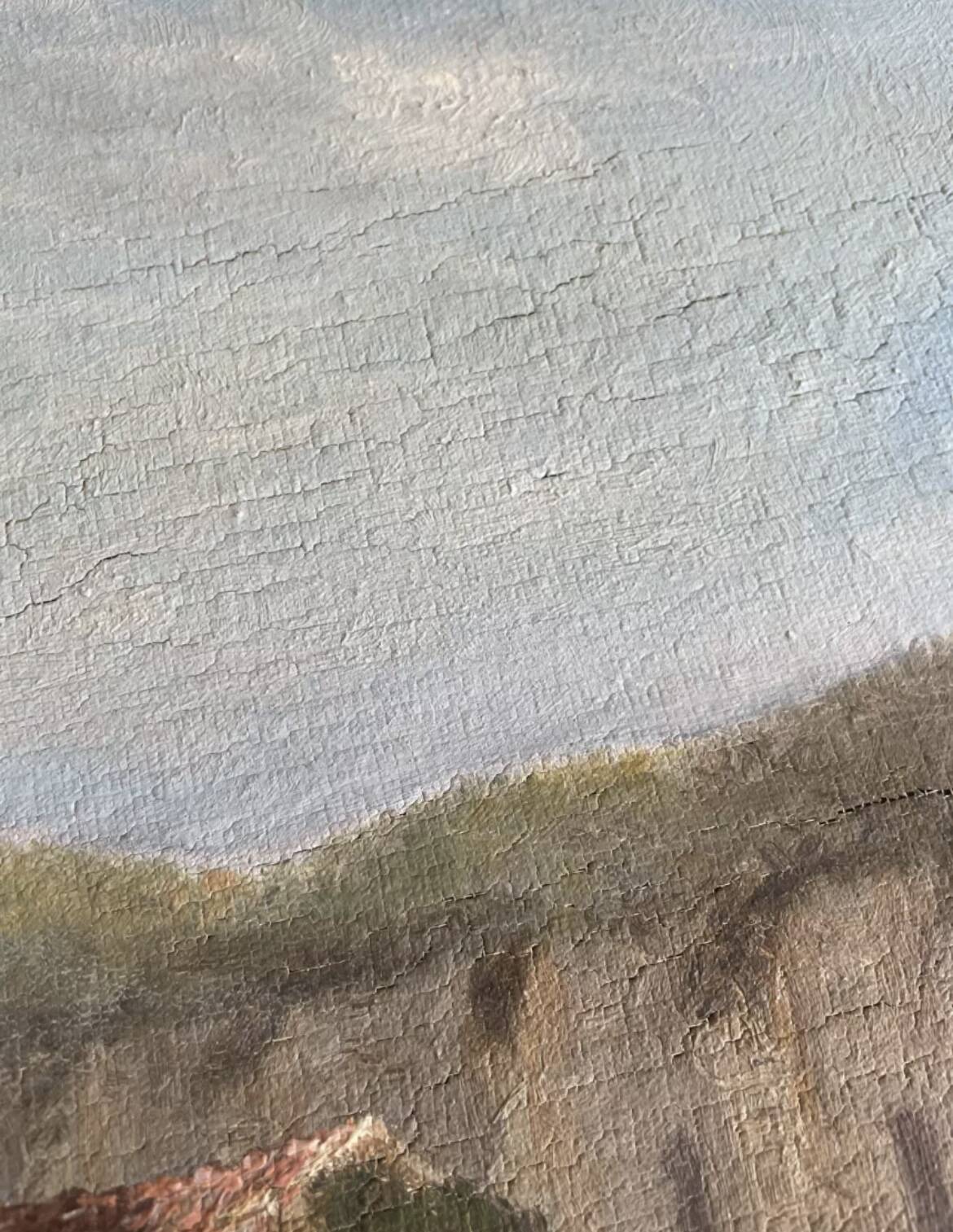 Oil on canvas Vendée landscape