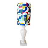 Alabaster lamp and custom-made shade