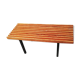Banc vintage métal et lattes de bois