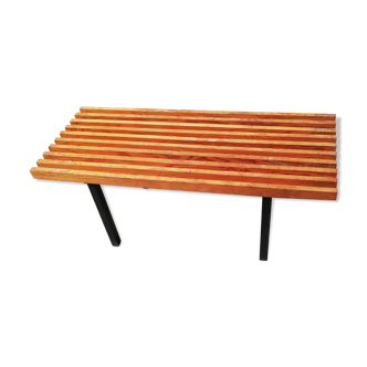 Vintage metal bench and wooden slats