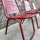 3 chaises vintage JYM en métal, meubles sièges industriels